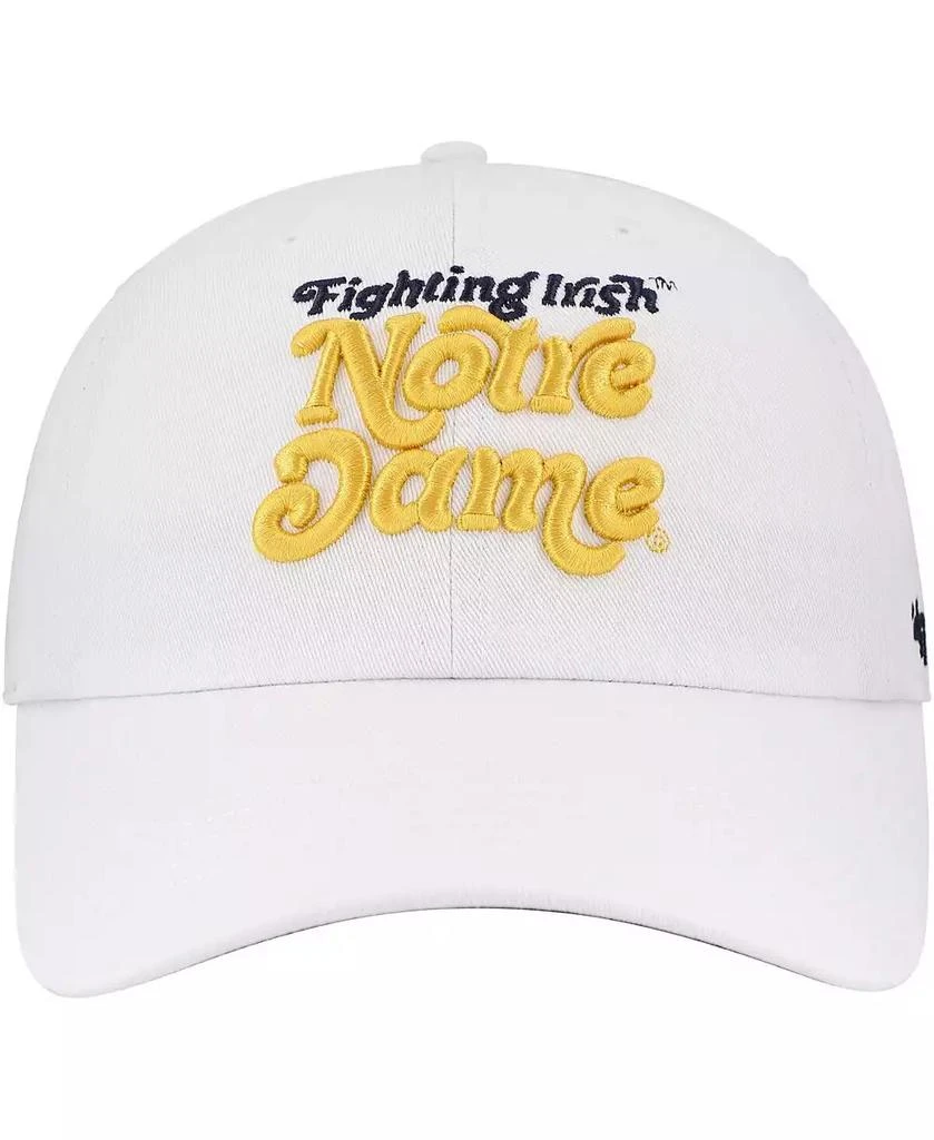 47 Brand Women's White Notre Dame Fighting Irish Pensacola Clean Up Adjustable Hat 4