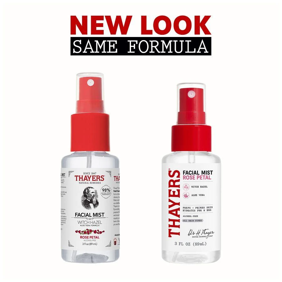Thayers Trial Size Witch Hazel Facial Mist with Aloe Vera Toner Rose Petal, Rose Petal 3