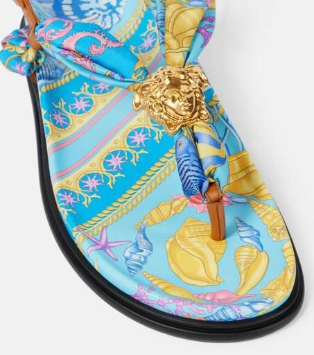 Versace La Medusa printed thong sandals 5