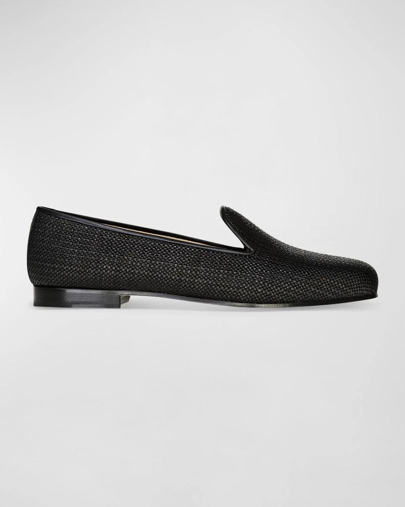 Stubbs and Wootton Men's Woven Raffia Slippers 1
