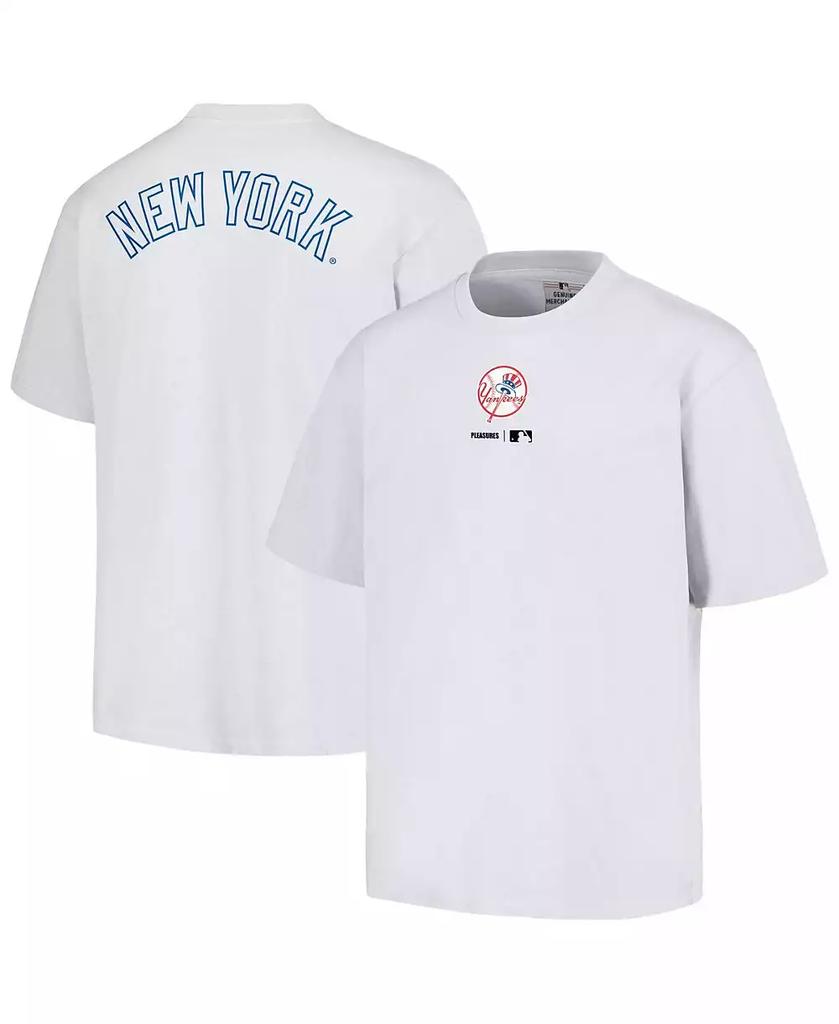 Pleasures Men's White New York Yankees Mascot T-shirt