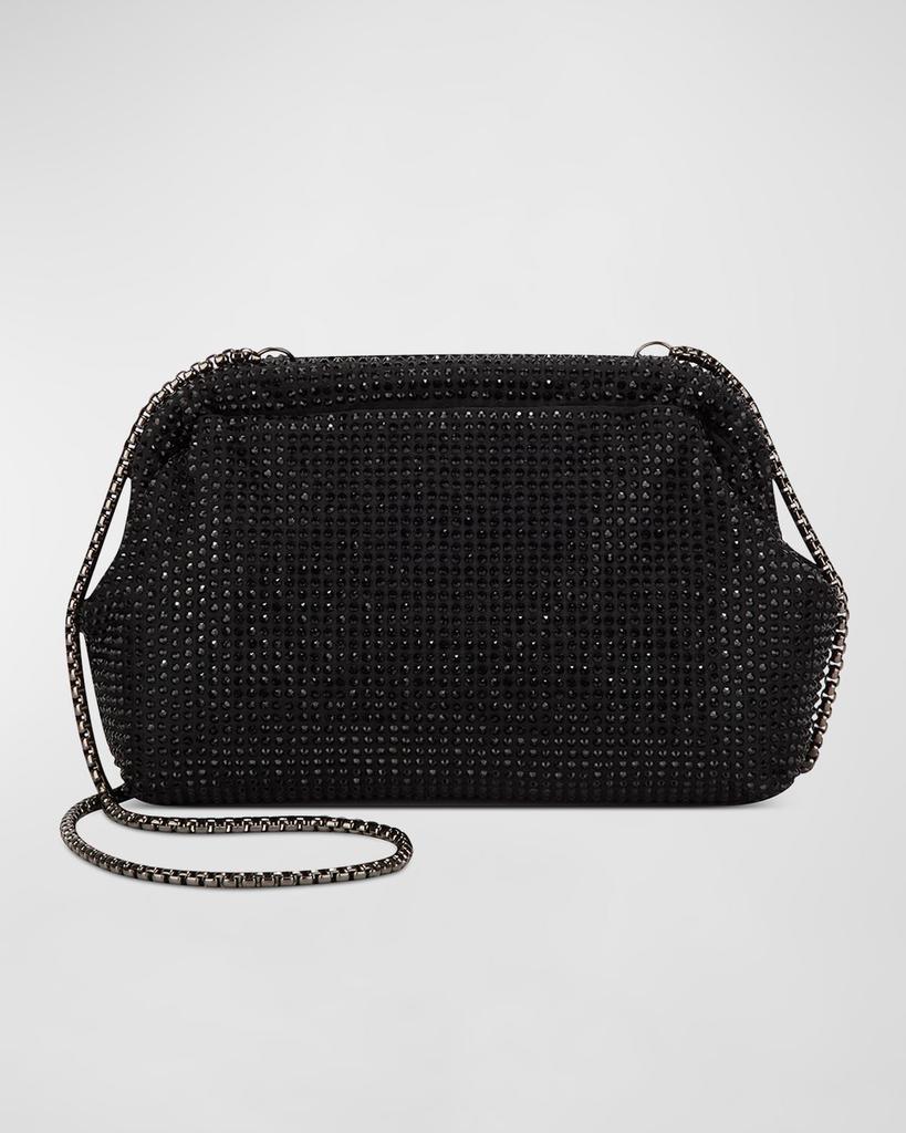 Rafe Brooke Crystal-Embellished Satin Frame Clutch