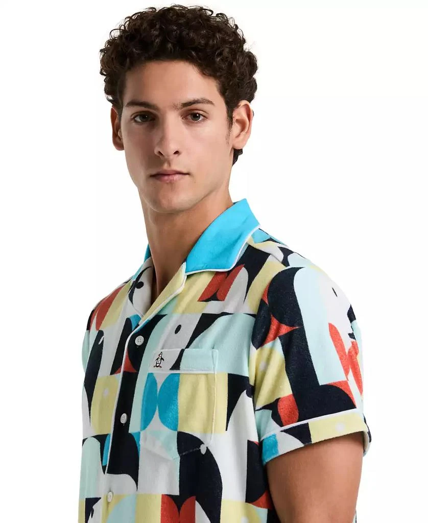 Original Penguin Men
s Slim-Fit Camp Collar Terry Short-Sleeve Shirt 3