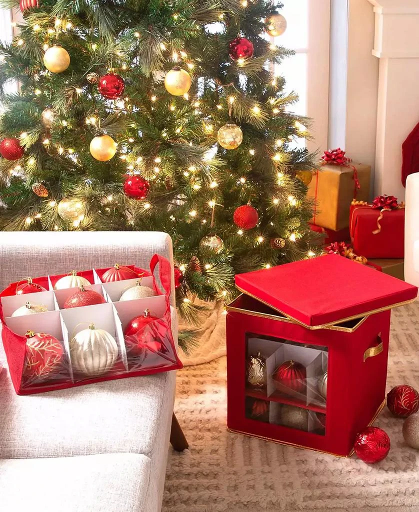 Simplify 27 Count Large Ornament Storage Box With See Through Window 8