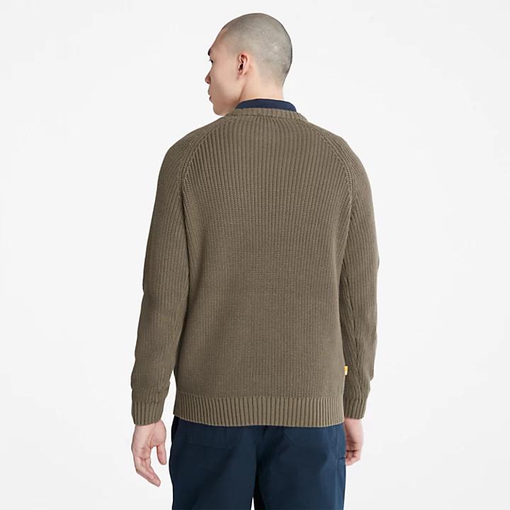 Timberland Beards Brook Crew-Neck Sweater for Men in Dark Green