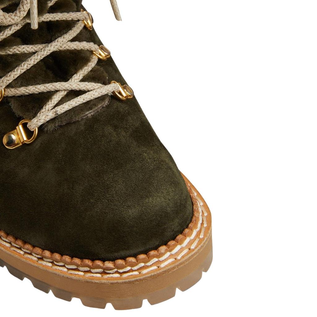 Montelliana Giada Shearling Lined Boots In Military