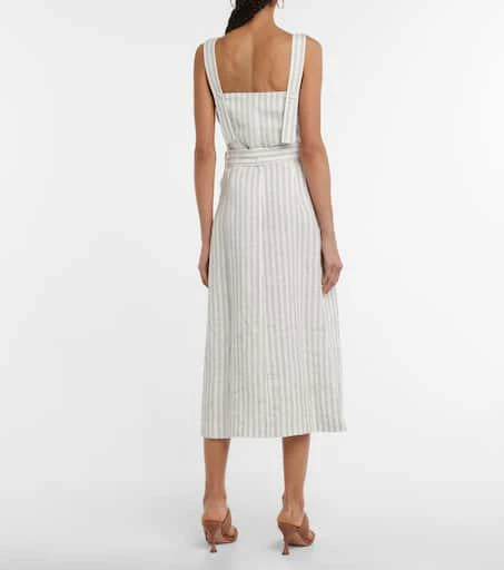Altuzarra Audrey striped linen midi dress 3