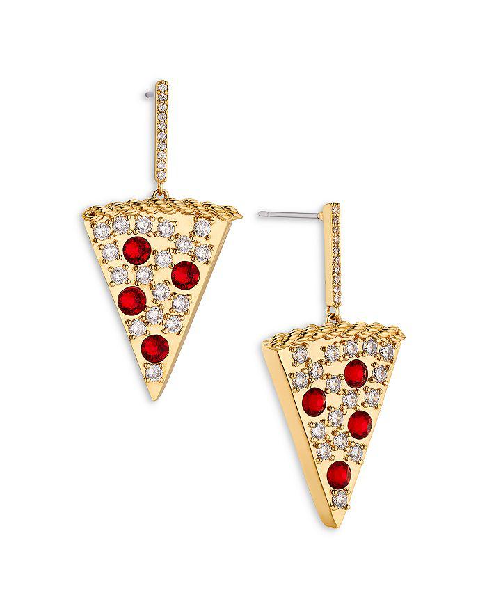 Ajoa by Nadri Foodie Pizza Drop Earrings, 1.4"L