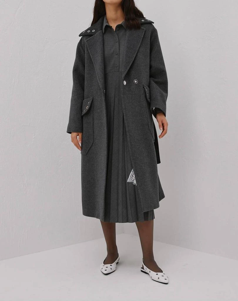 BEATRICE B Beatrice .B - Grommet Collar Long Coat 3