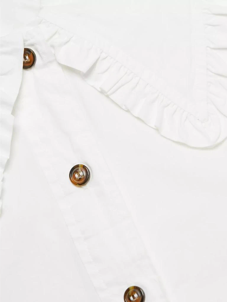 Ganni Cotton Poplin Pilgrim Collar Top 7