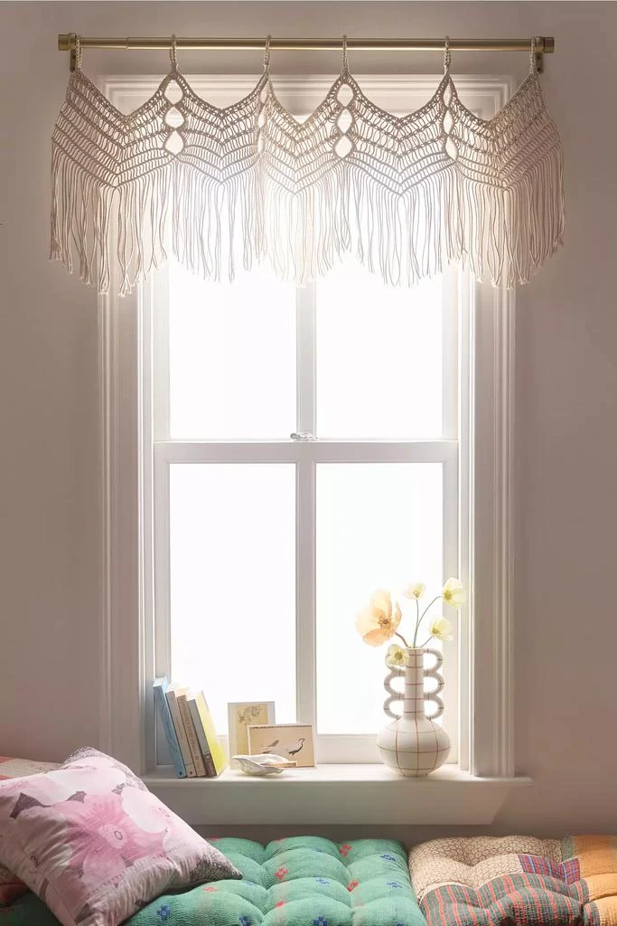 Urban Outfitters Boho Macramé Window Valance