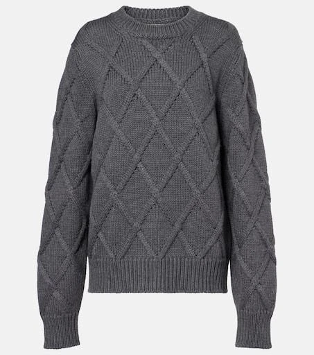 Jil Sander Cable-knit virgin wool sweater 1