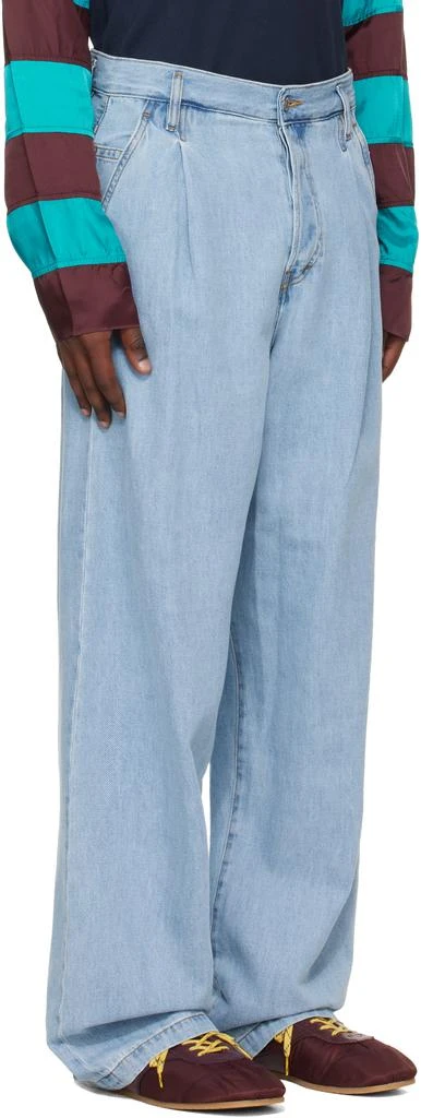 Dries Van Noten Blue Pleated Jeans 2