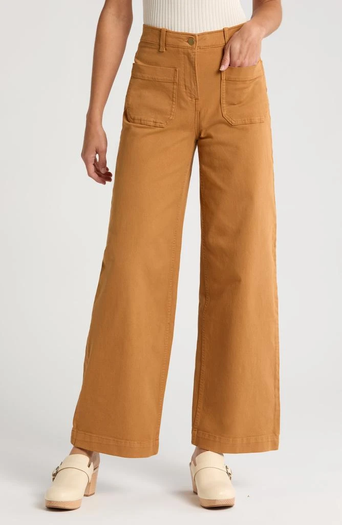 Caslon Ultra High Waist Patch Pocket Wide Leg Pants 1