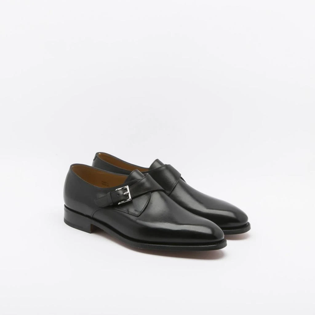 John Lobb Black Calf Monk Strap Shoe 2