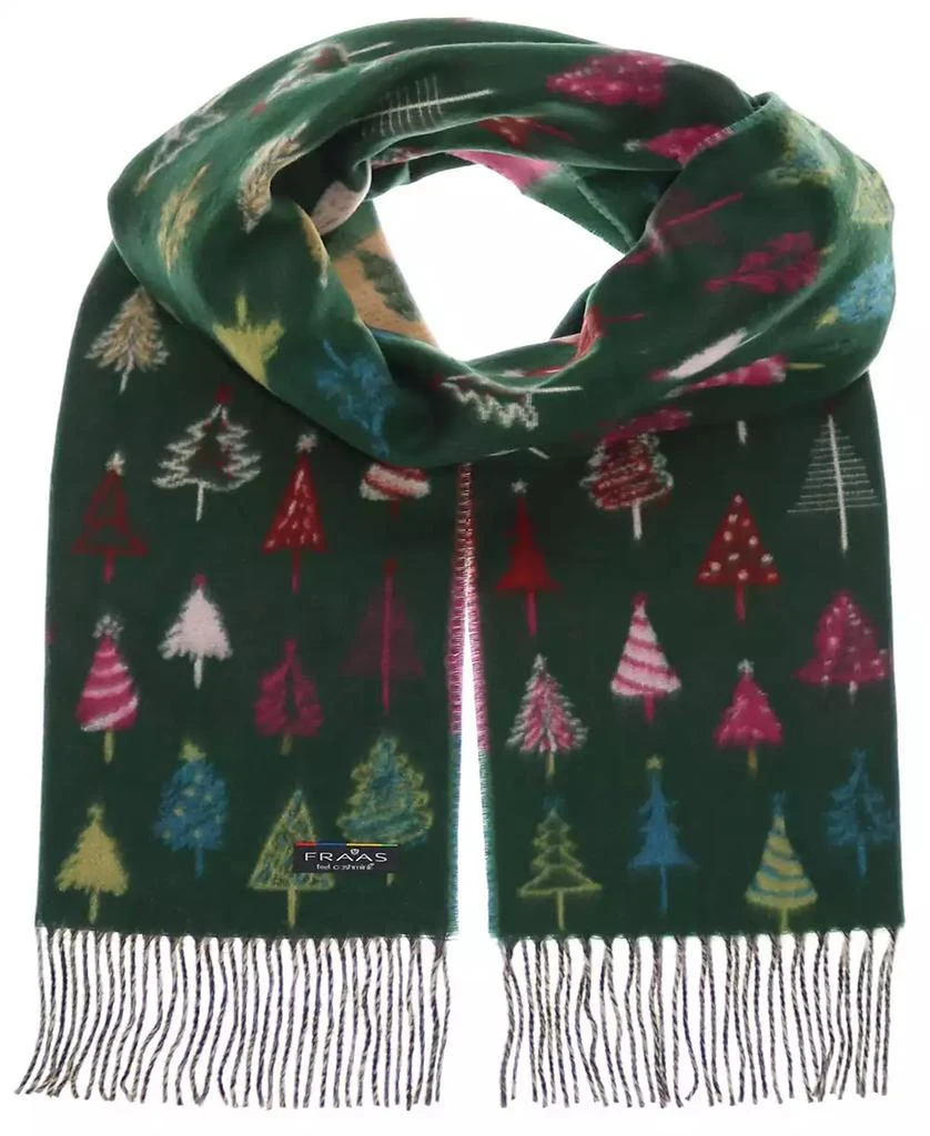 Fraas Fir Trees Christmas Cash Mink Scarf 1