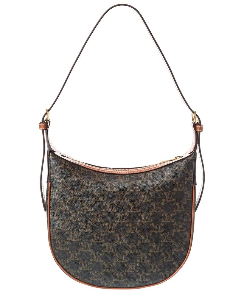 Celine CELINE Heloise Small Triomphe Canvas & Leather Shoulder Bag 2