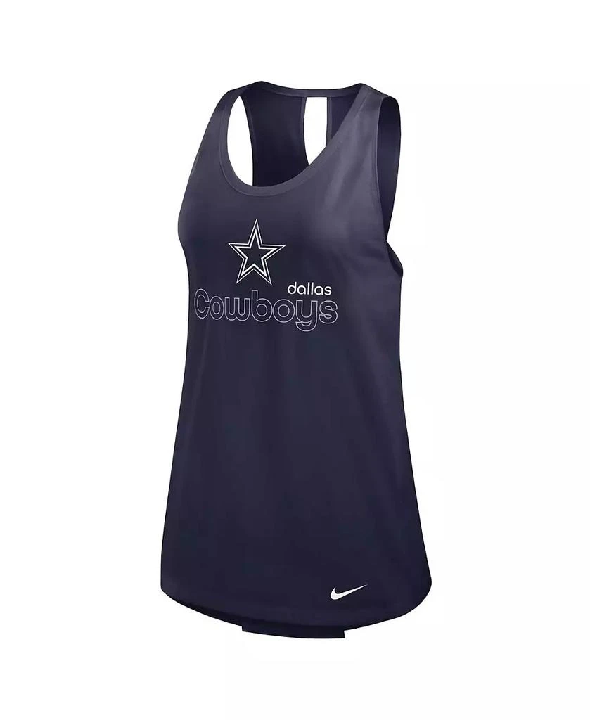 NIKE Women's Navy Dallas Cowboys Performance Tank Top 3
