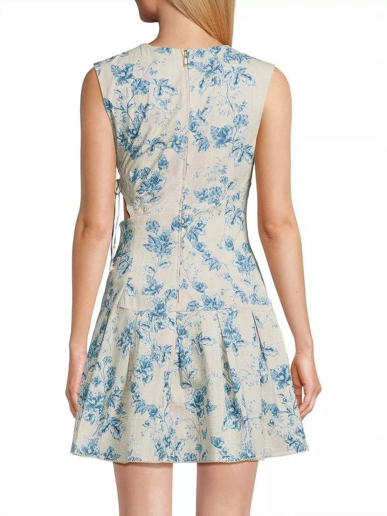 Agua by Agua Bendita Otoño Cut-Out Pleated Minidress 5
