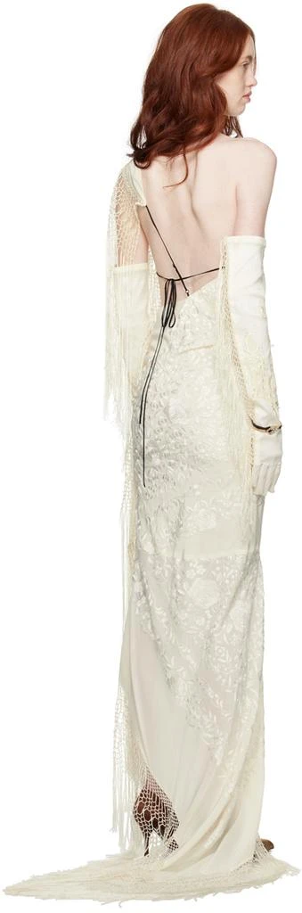 Conner Ives SSENSE Exclusive Off-White Piano Shawl Maxi Dress 3