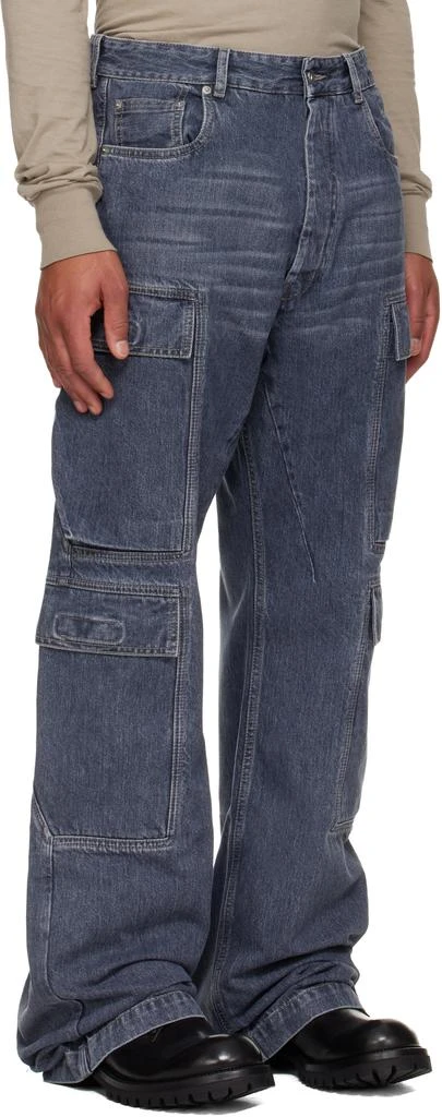 Rick Owens Blue Concordians Double Cargo Jeans 2