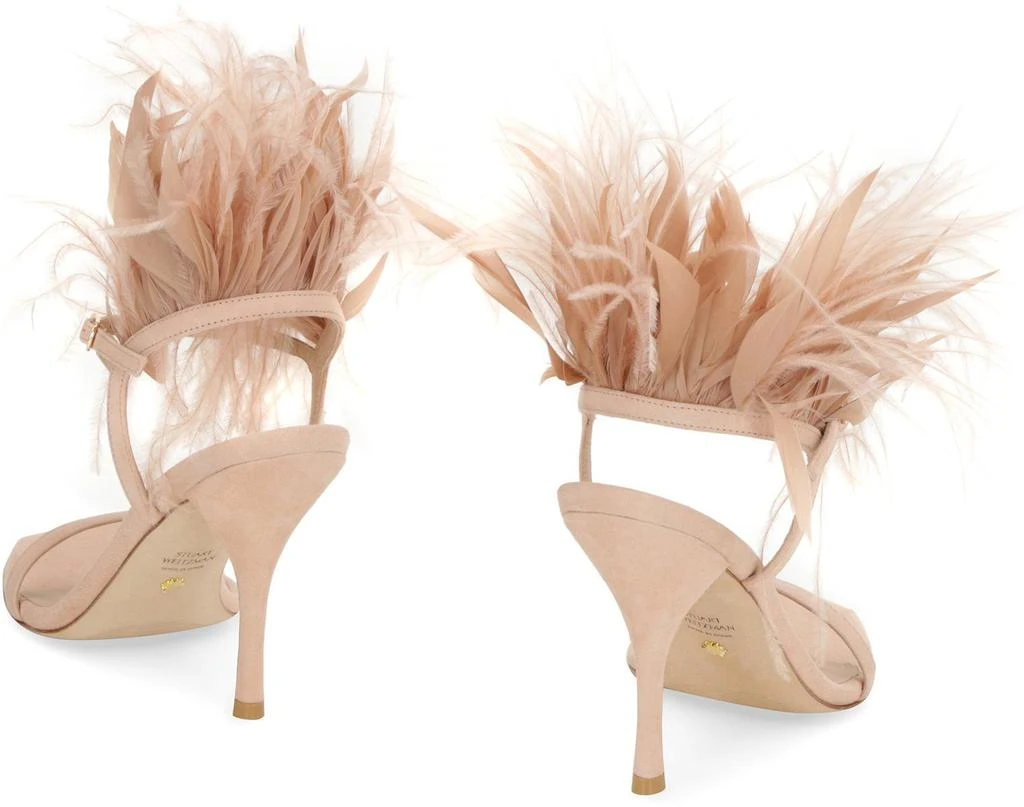 STUART WEITZMAN STUART WEITZMAN PLUME SUEDE SANDALS 4