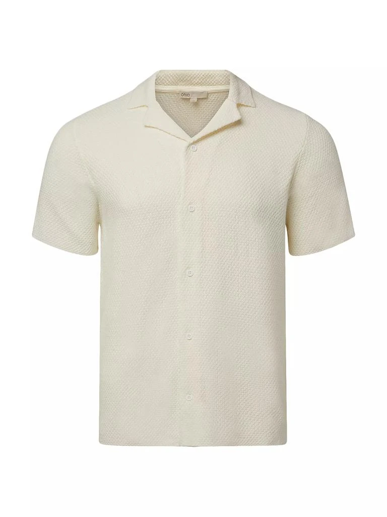 Onia Cotton Textured Camp Shirt 1