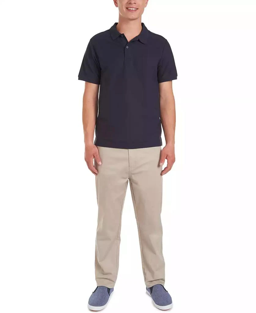 Nautica Young Men Uniform Short Sleeve Double Pique Polo 3