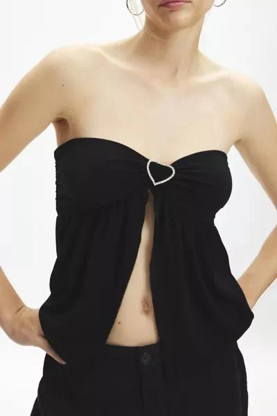 Kimchi Blue Kimchi Blue Fawn Embellished Babydoll Tube Top 1