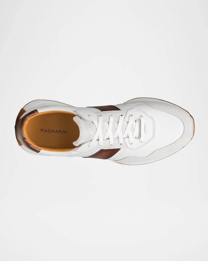 Magnanni Men's Romero II Leather and Suede Low-Top Sneakers 4