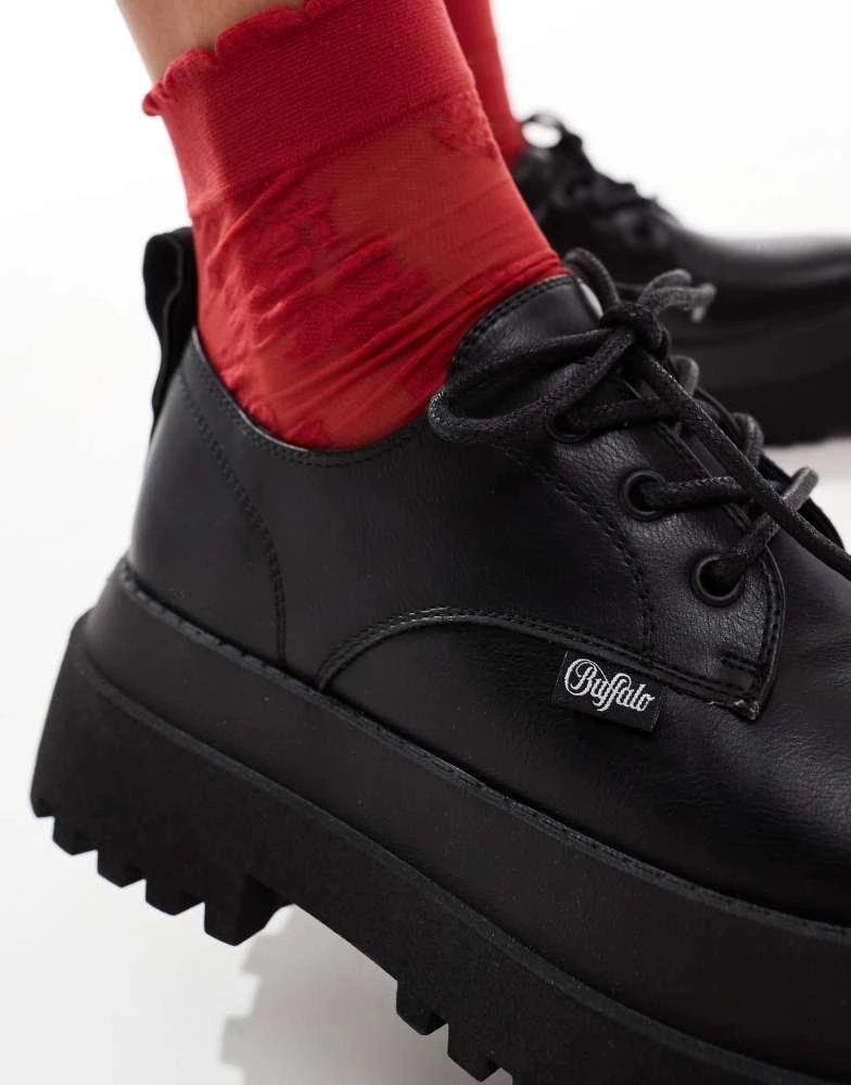 Buffalo Buffalo lace up chunky shoe in black 3