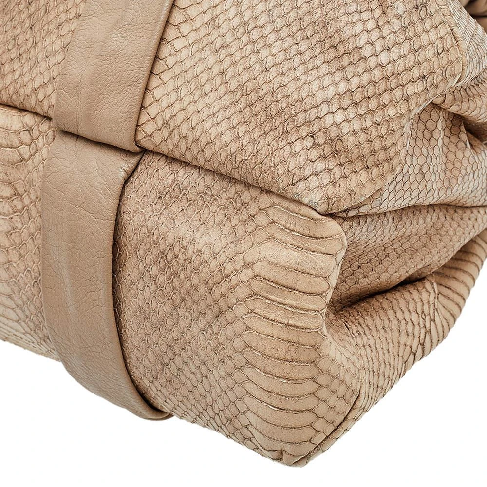 Furla Furla Beige Python Embossed Leather Shoulder Bag 11