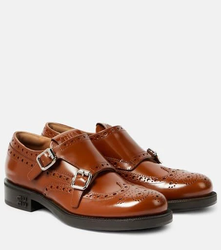 Miu Miu x Church’s Double Monk leather brogues 1