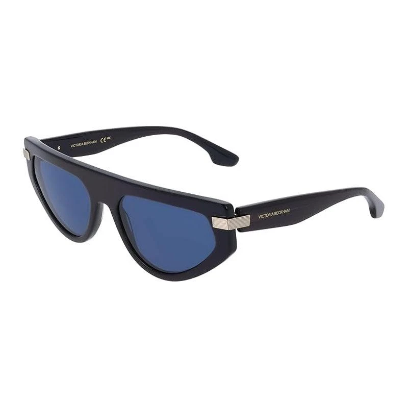 Victoria Beckham VB685S 415 Sunglasses Blue Cat Eye Frame, Blue Lenses New Victoria Beckham VB685S 415 Metallic Midnight Blue/Blue  main image 3