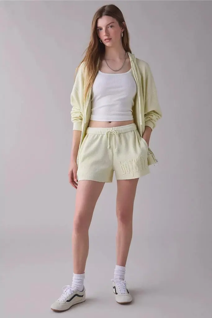 Boys Lie Boys Lie Butter Me Up Stitched Graphic Basic Shorts