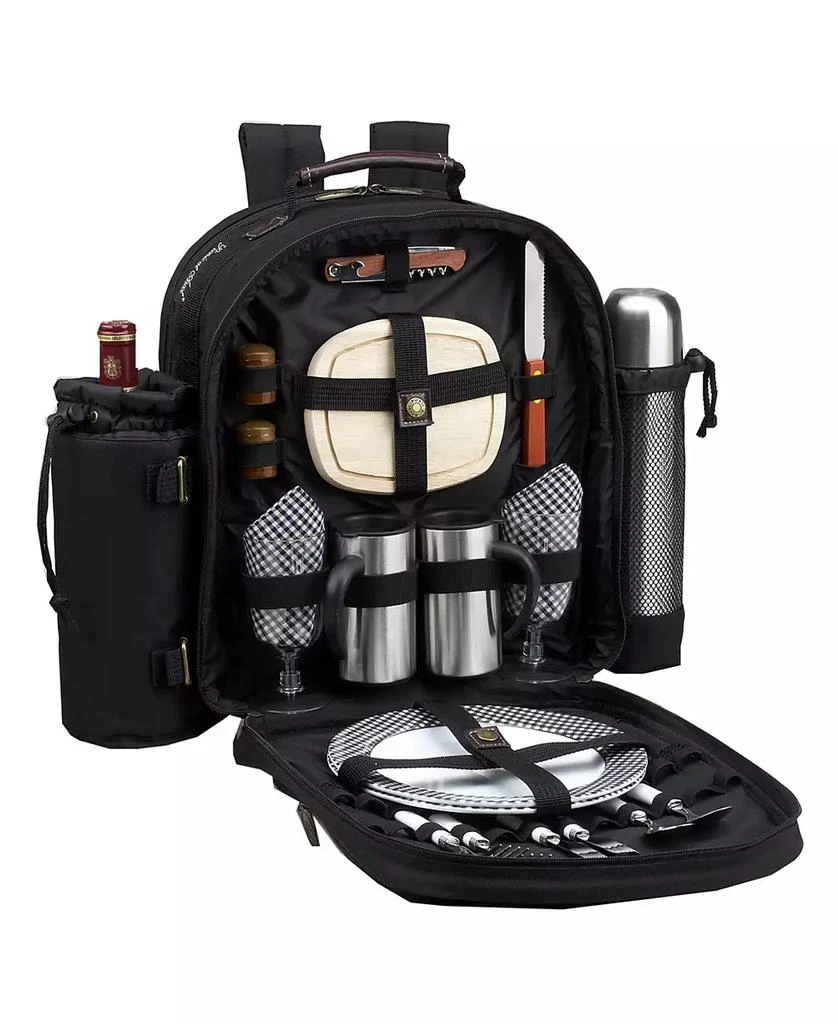 Picnic At Ascot Deluxe 2 Person Picnic, Coffee Backpack Cooler with Wine Pouch 2