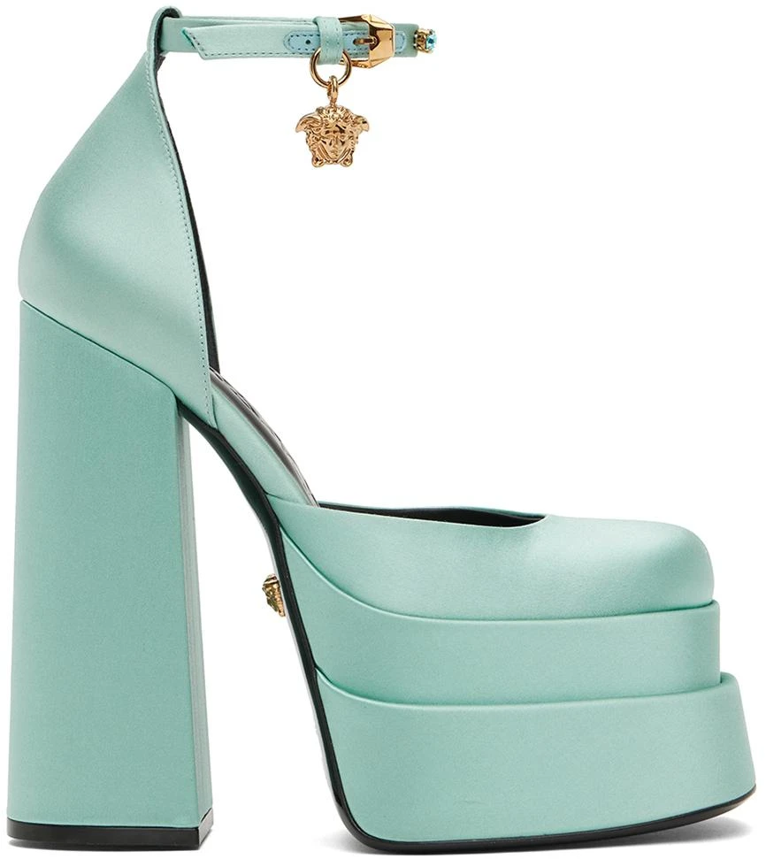 Versace Blue Medusa Aevitas Platform Heels 1