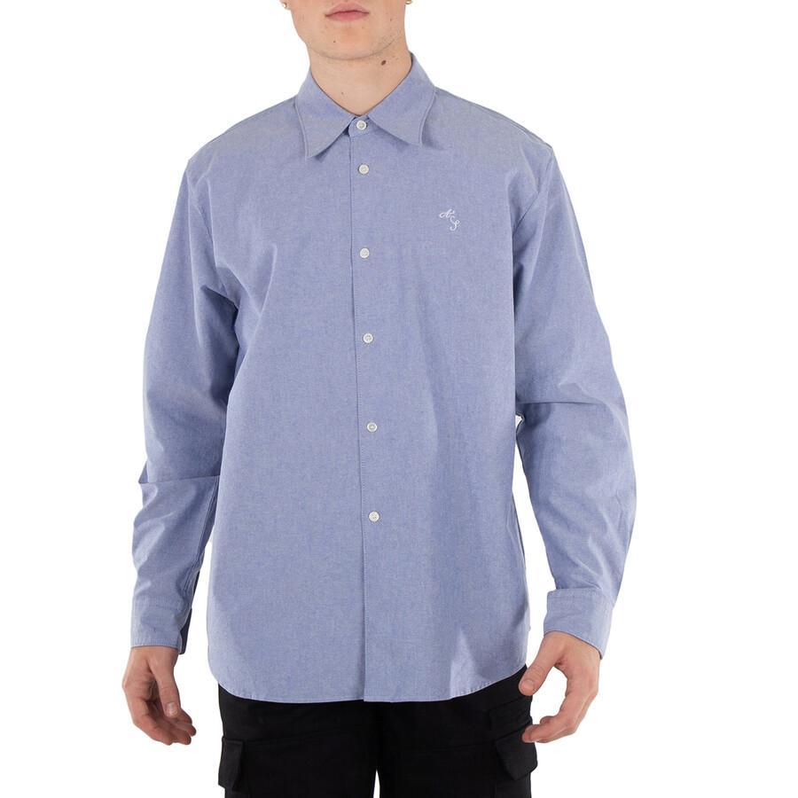 Acne Studios Micro Logo Embroidered Cotton Shirt