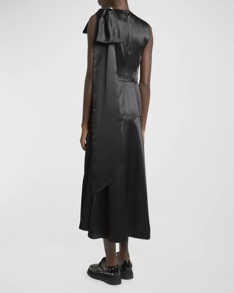 Simone Rocha Bow Sleeveless Bias-Cut Silk Midi Dress 4