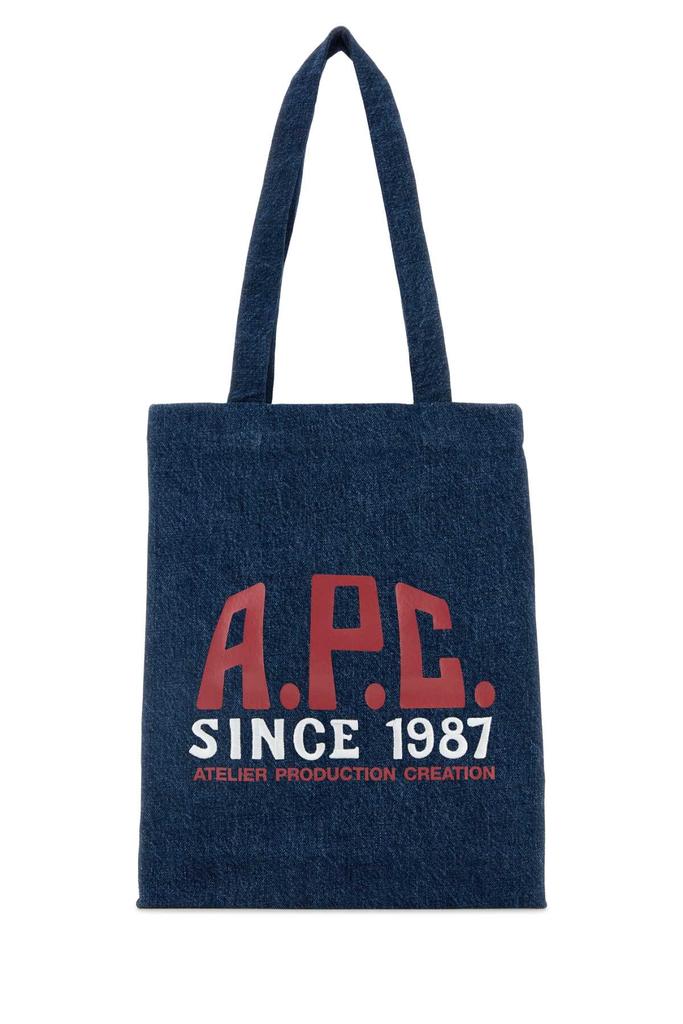 A.P.C. Navy Daniela Shopping Tote - Tote Bags - BeyondStyle