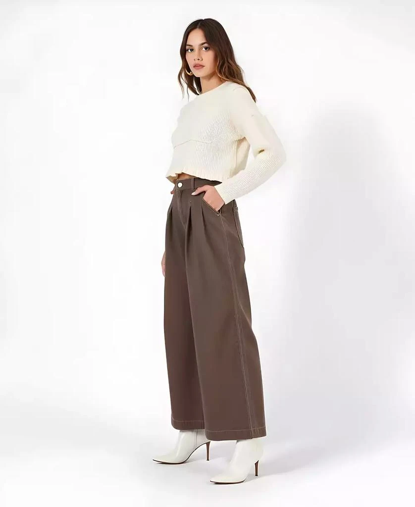Modenaire Women
s High-Waist Wide-Leg Pleated Pants 2