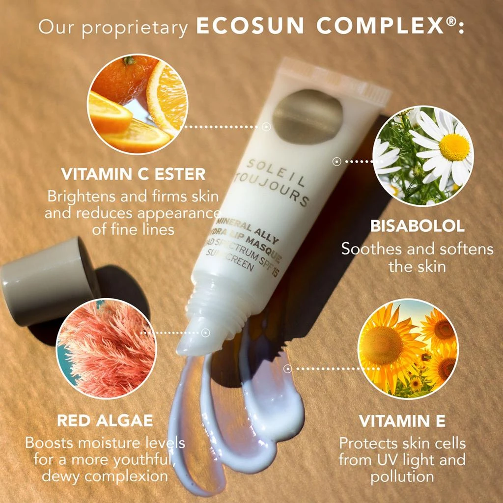 SOLEIL TOUJOURS Mineral Ally Hydra Lip Masque SPF 15 4