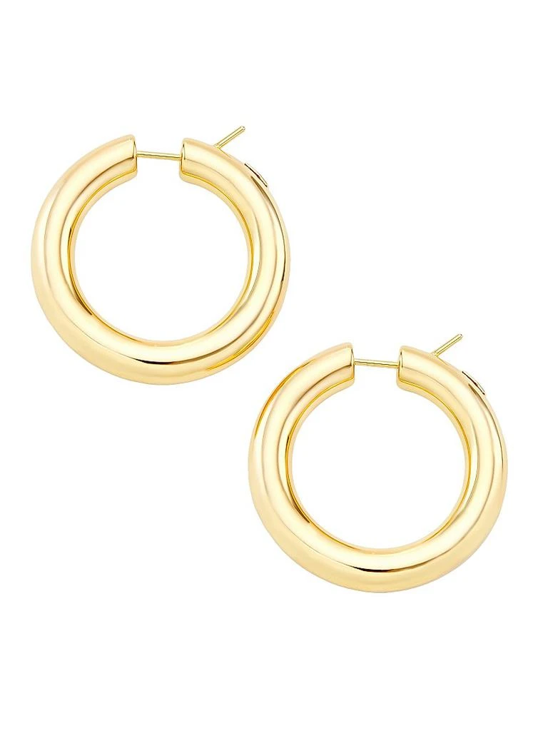 Saks Fifth Avenue 14K Yellow Gold Tubular Hoop Earrings/5MM x 35MM 1