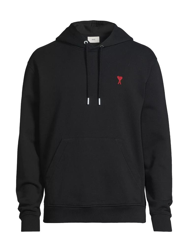 AMI paris Logo Hoodie 221-DARK-COFFEE S - Hoodies - BeyondStyle