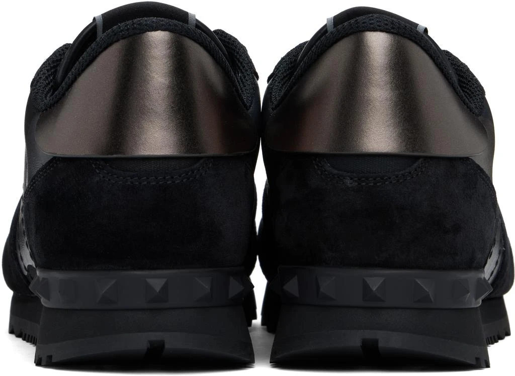 Valentino Black Rockrunner Camouflage Noir Metallic Sneakers 2
