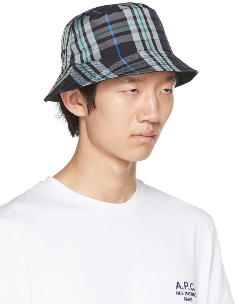 A.P.C. Gray & Black Reversible Mark Bucket Hat 2