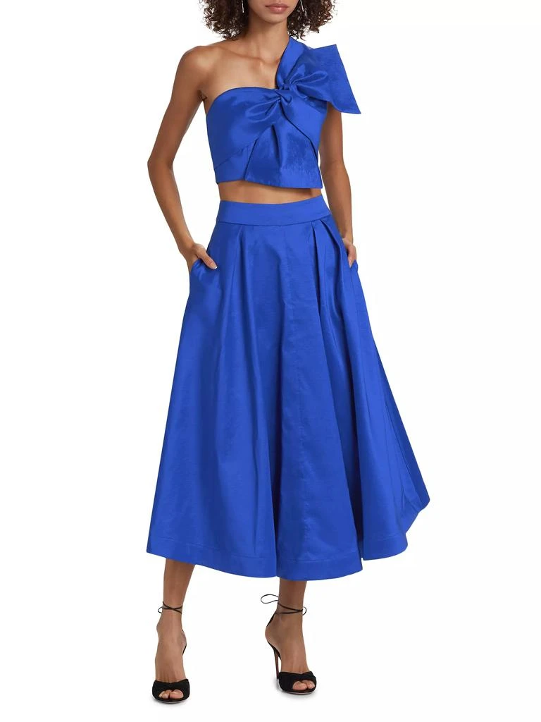 Milly Juliet Taffeta Midi-Skirt 2