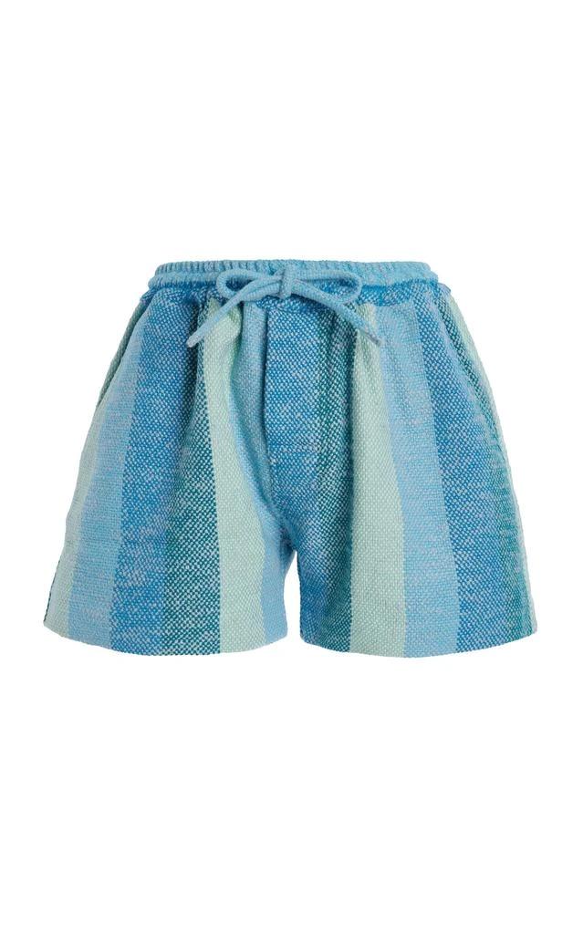 Marrakshi Life Marrakshi Life - The Cropped Cotton Short - Blue - XS - Moda Operandi 1