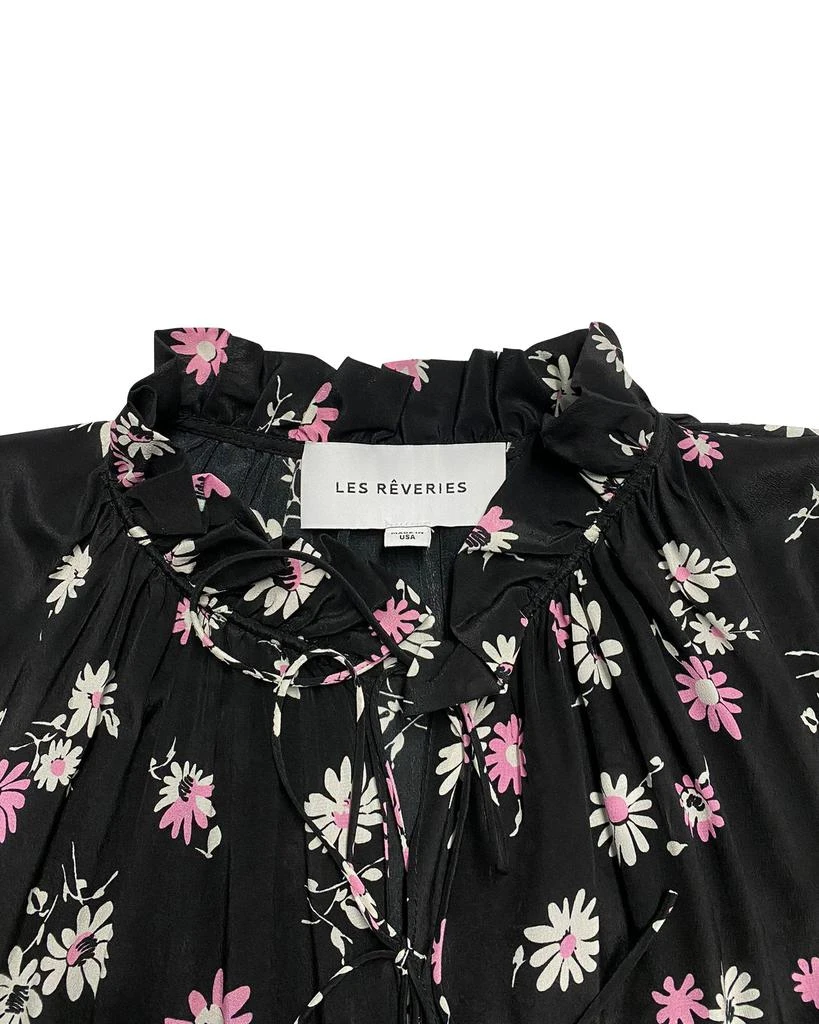 LES RÊVERIES Les Revêries Tie-front Maxi Dress in Floral Print Silk 6