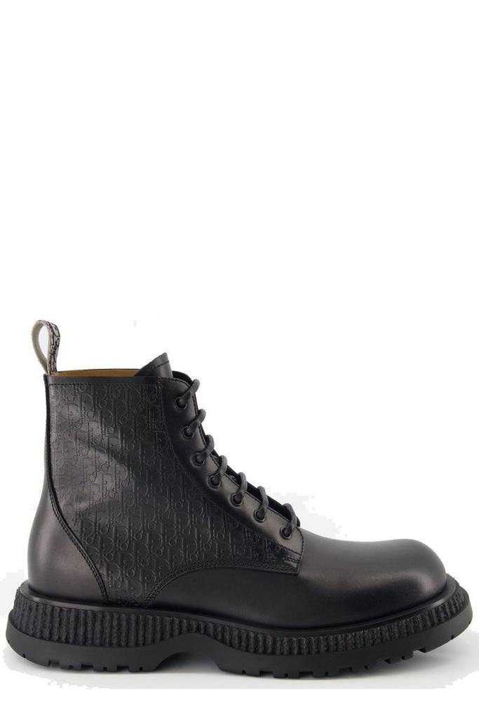Dior Homme Oblique Printed Round-Toe Boots – On Sale Now